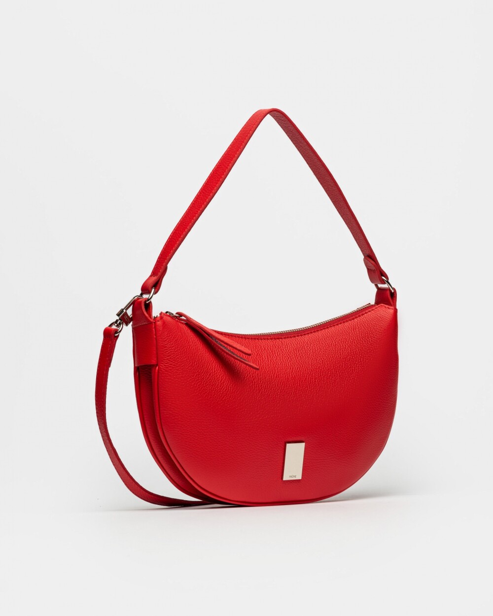 Cartera Al Hombro Lua En Napa Rojo
