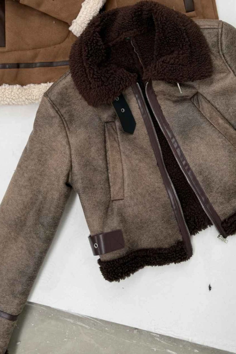 Campera Charlotte marron talle unico