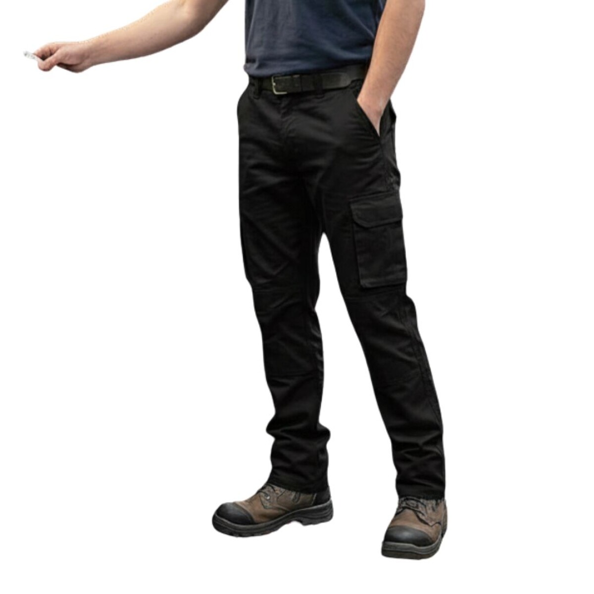 Pantalón brin cargo - Negro 