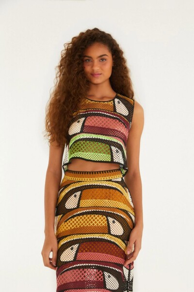 TOP CROCHET Multicolor