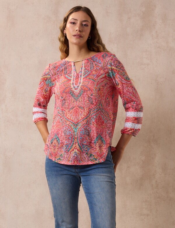 Blusa Printed ROJO/MULTI