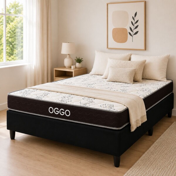 SOMMIER - DORADO 2 PLAZAS 100% ESPUMA CON BOX