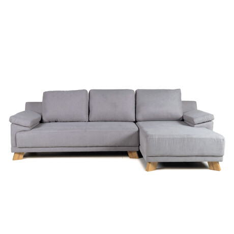 Rinconera Adalia - Tela Microfibra - Chaise derecho 12074 (Gris)