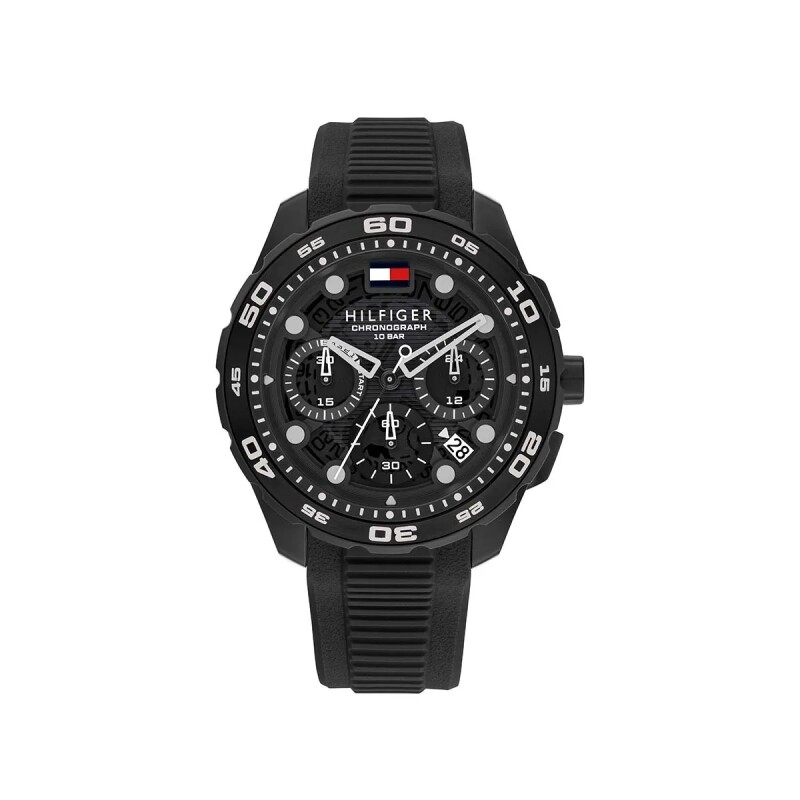 Reloj Tommy Hilfiger 1792233 para Hombre de Silicona negro Negro