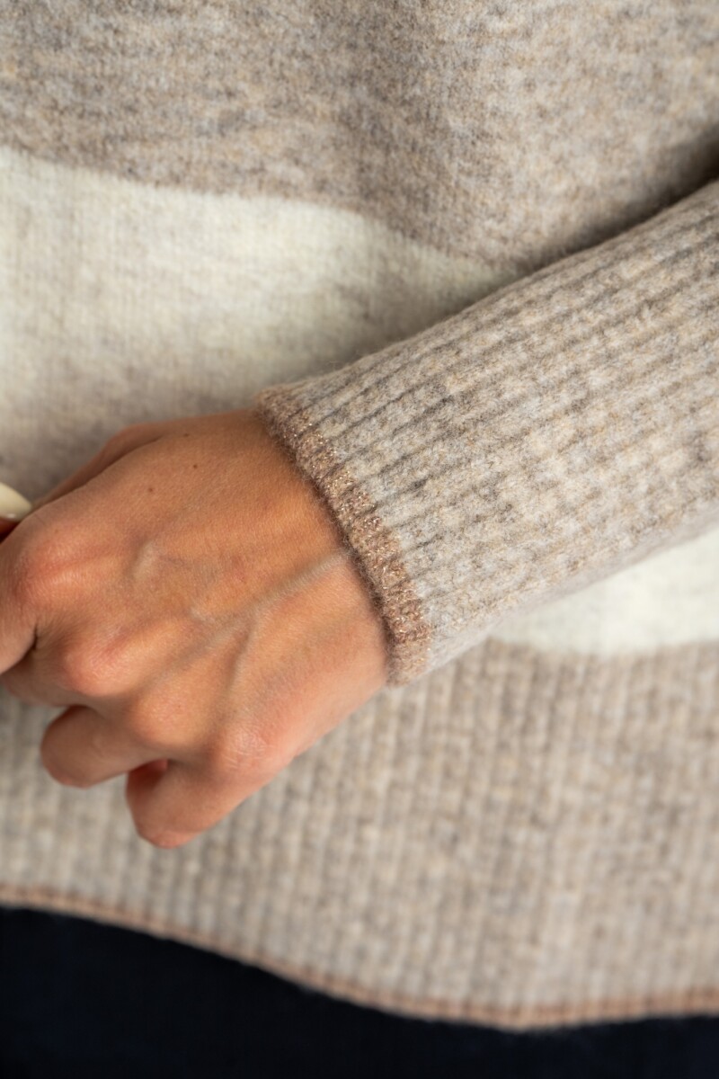 Sweater Rayado Visón