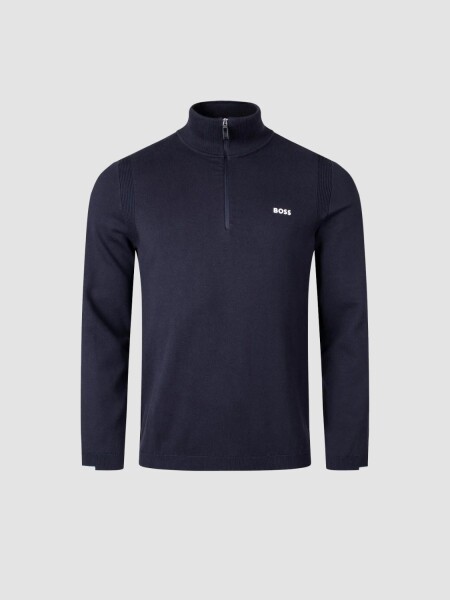 BOSS Polo de Punto con Cremallera 1/4 Ever-X_QZ 0