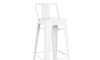 Taburete Con Respaldo - Tolix Blanco