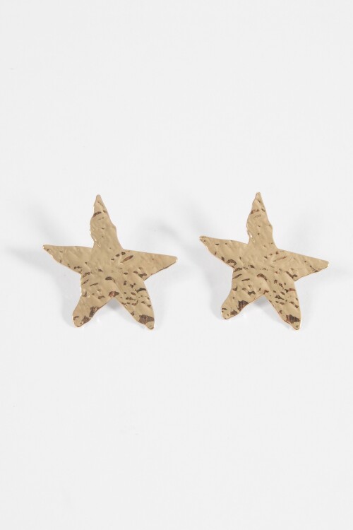 Caravanas texture estrella dorado