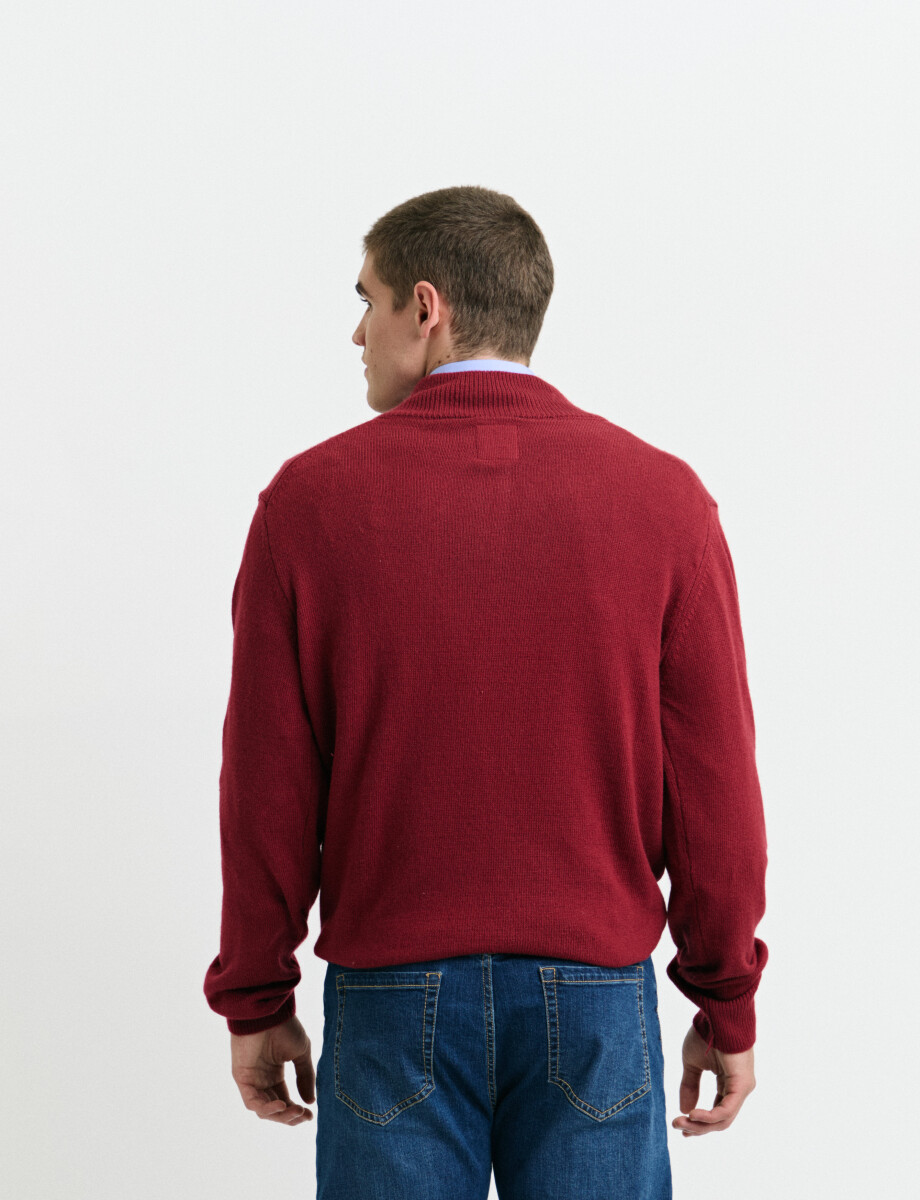 470416 SWEATER HARRY Rojo Oscuro