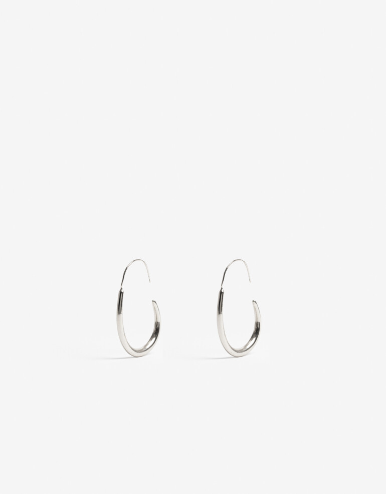 Aros Argollas Metal Aros Argollas Metal - Plateado Rodio