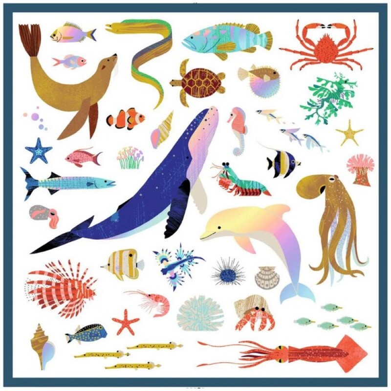 Set de 160 stickers Del mar