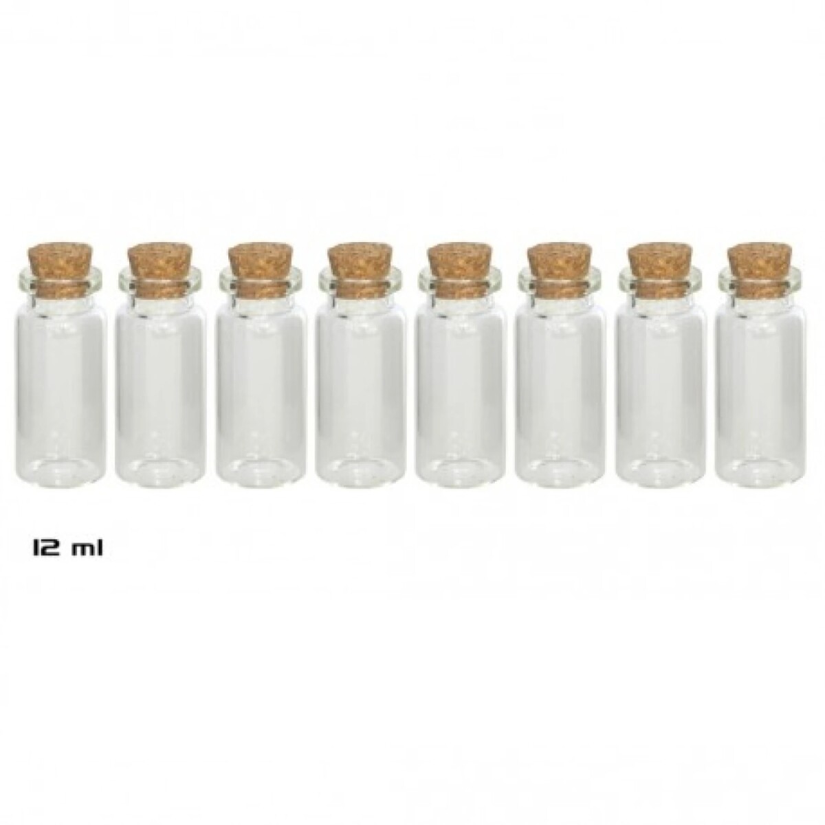 Set Botella x8 Trans. T/Corcho12 Ml 