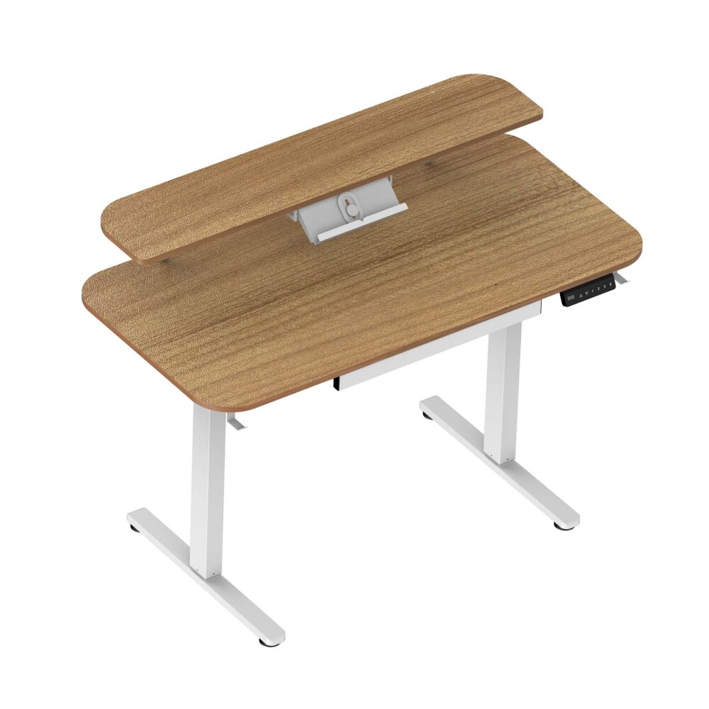 ESCRITORIO REGULABLE METAL-Y-MDF MARRON AILERON