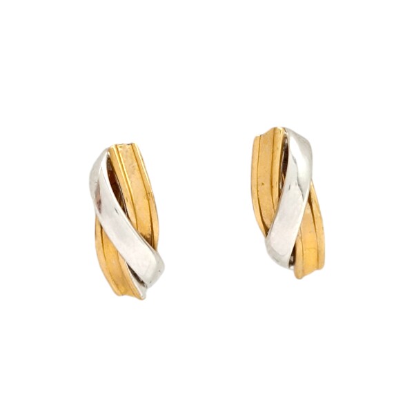 Caravanas cruzadas oro- Oro bajo - Sin piedra- CA8144 sinpiedra