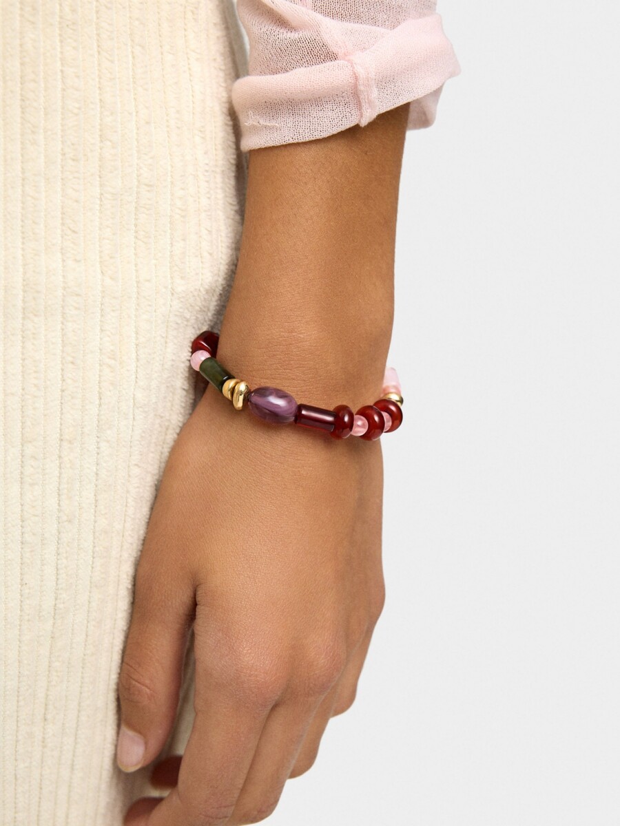 Pulsera Elástica Multicolor Efecto Piedra multicolor