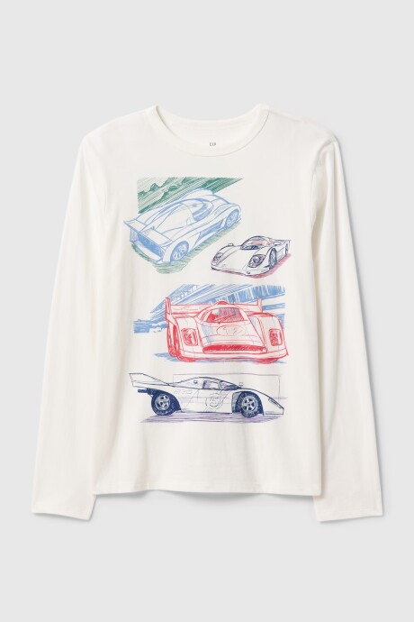 Remera Gràfico Manga Larga Niño New Off White