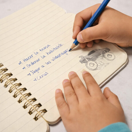 Cuaderno 13x18cm Monster Car Lila