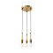 COLGANTE NUR X3 Luminaria Colgante Nur Trio Dorada