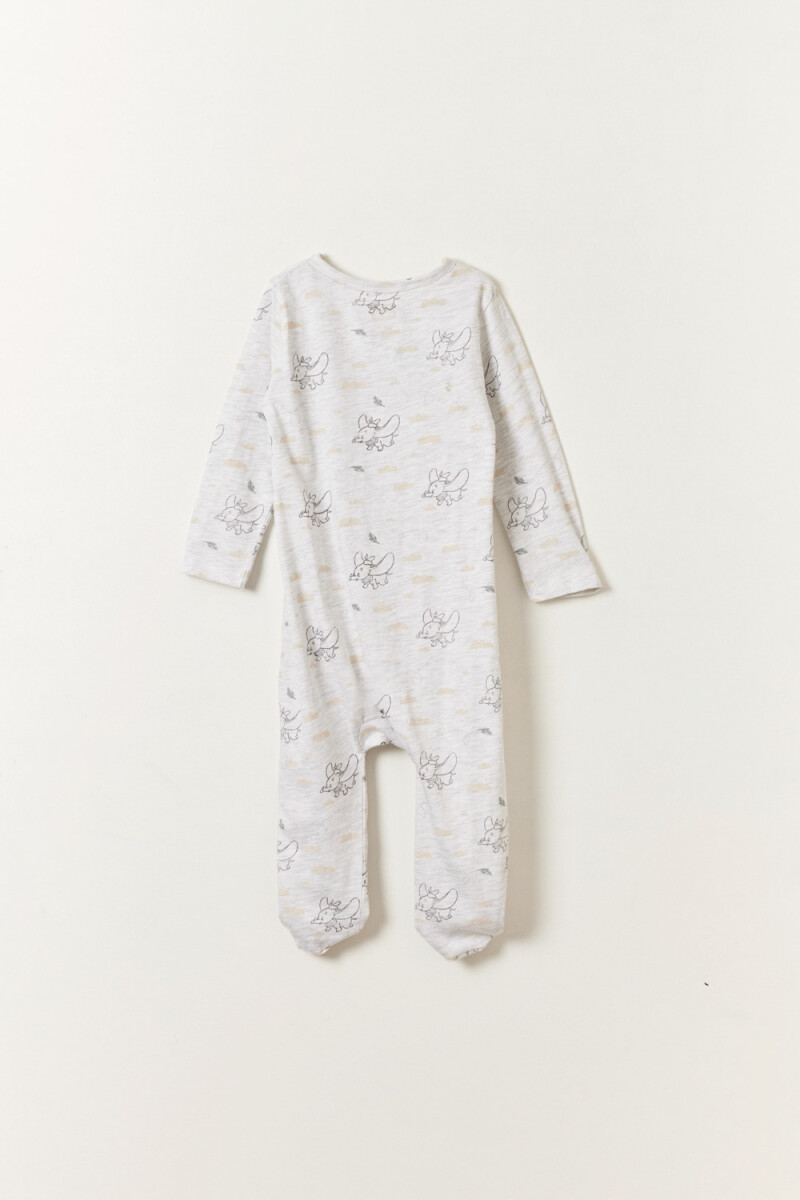 Pack x2 enterito pijama estampado Dumbo Blanco