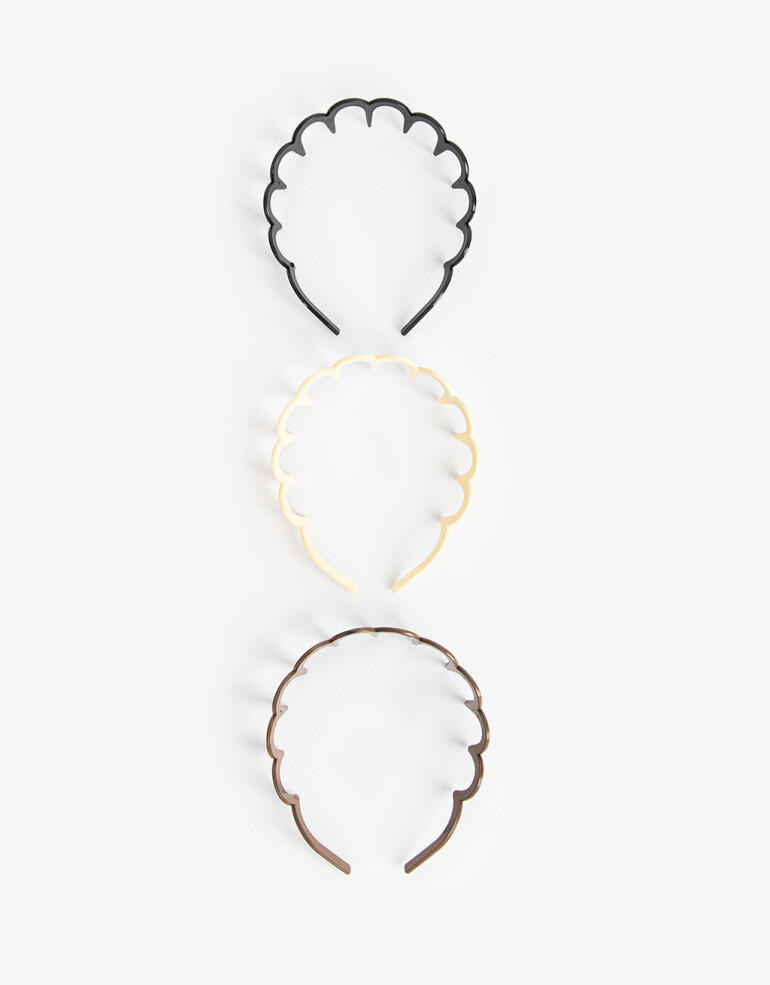 Vinchas Sets Acrilico Set De Vinchas Rígidas Wavy - Combinacion Tricolor