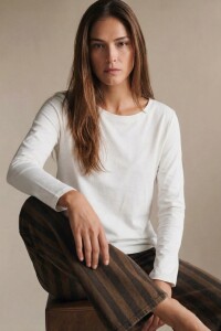 Remera Algodón Elastano Nácar