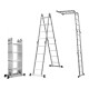 Escalera De Aluminio Plegable 4x4 Mts Gris
