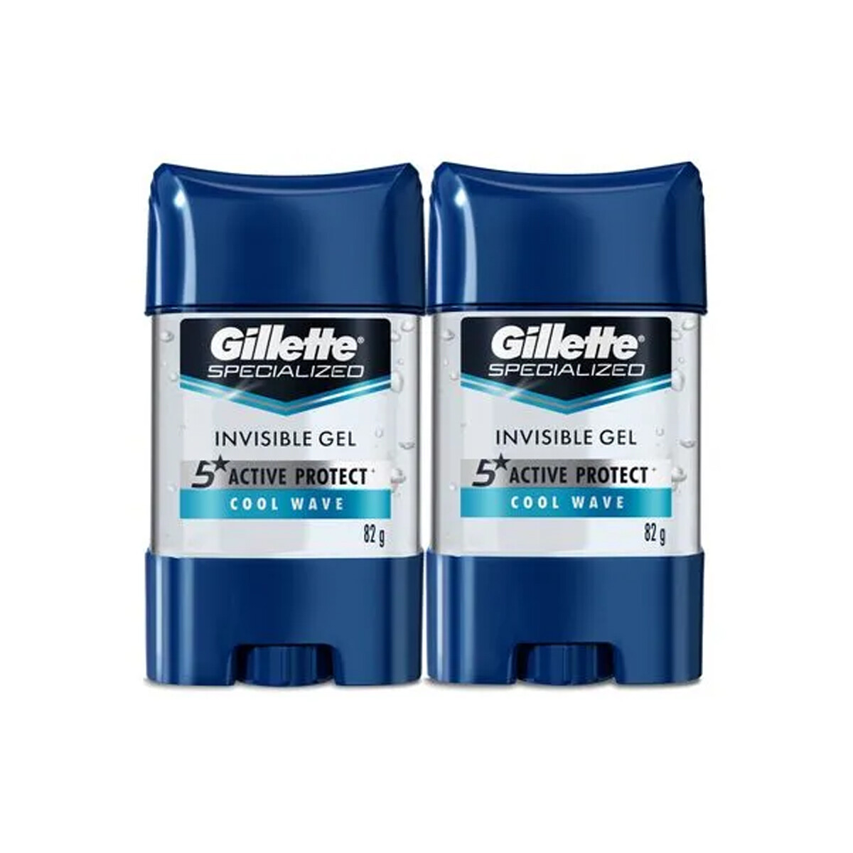 Pack Antitranspirante En Gel Gillette Clear Cool Wave 82g x2 