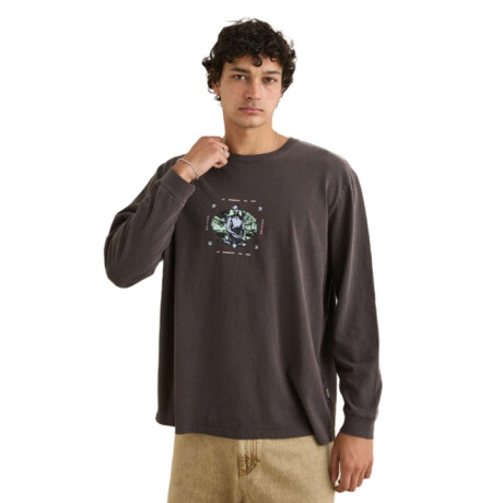 Remera Rhythm Nature Bot Vintage Negro