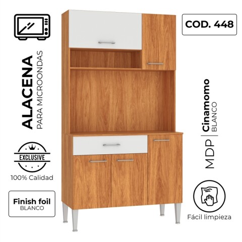Alacena De Cocina 5 Puertas 1 Cajón Con Espacio Para Microondas Y Especiero 168x90cm Alacena De Cocina 5 Puertas 1 Cajón Con Espacio Para Microondas Y Especiero 168x90cm