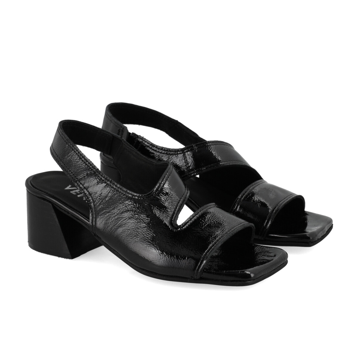 SANDALIAS CUERO ZINNIA - NEGRO 