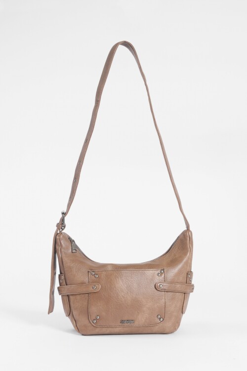 Bandolera soft bolsillo marrón