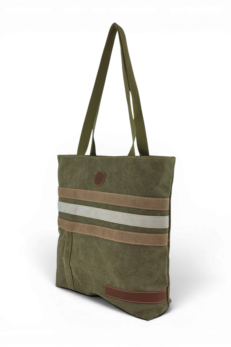 Bolso Tote de Lona Casual Verde