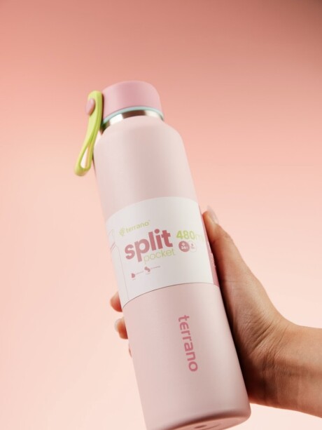 BOTELLA TERMICA SPLIT POCKET 480ML. Rosado