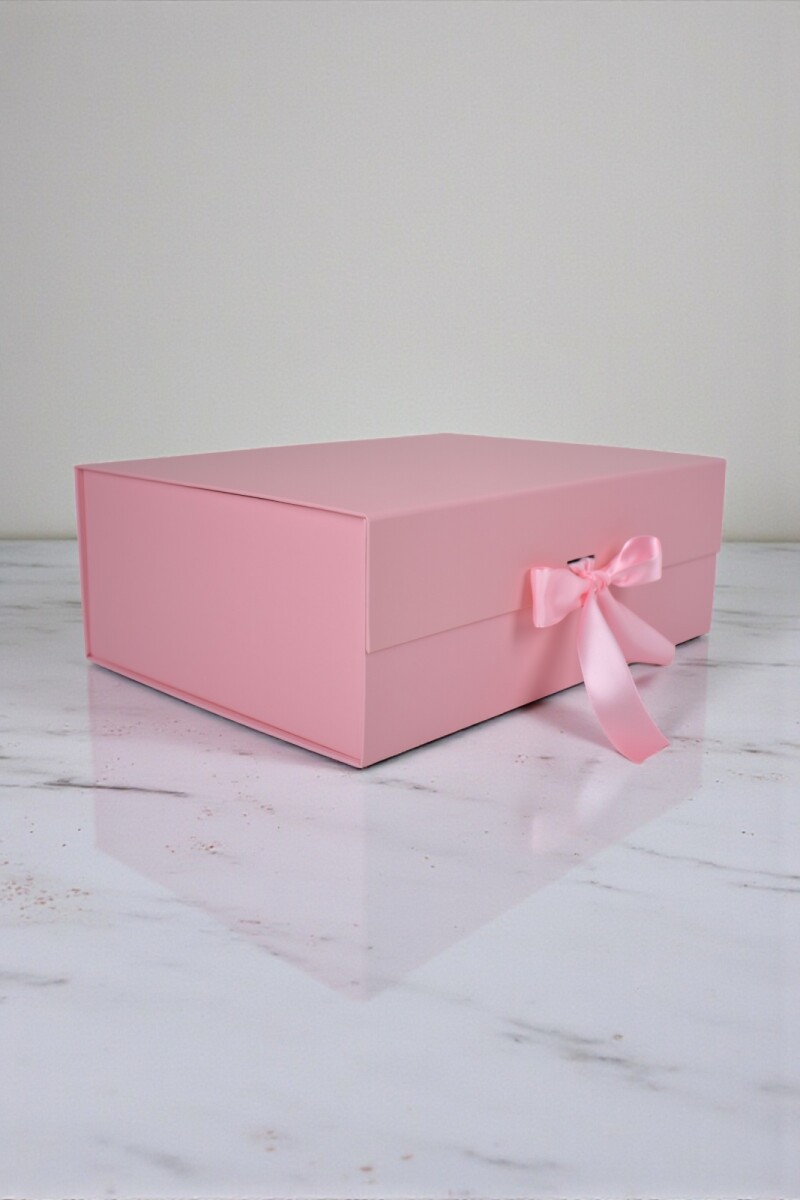 Caja Rigida Plegable con iman 24,5x33x12 cm - ROSADO 