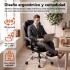 Silla Oficina Sillon Escritorio Ejecutiva Ergonomica Cuero con apoyapies IMBACK Color Negro Silla Oficina Sillon Escritorio Ejecutiva Ergonomica Cuero con apoyapies IMBACK Color Negro