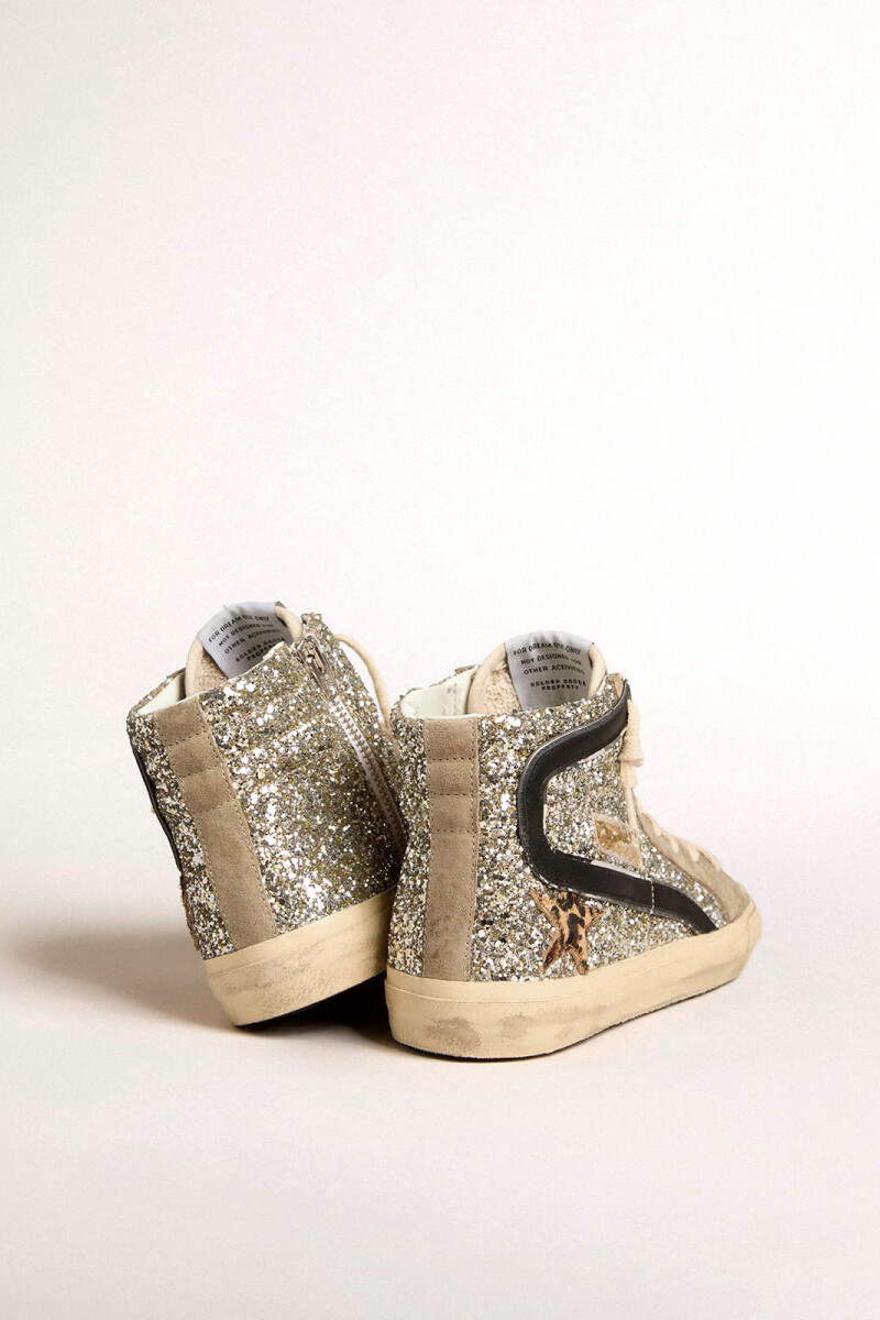 ZAPATILLA SLIDE GLITTER Plata