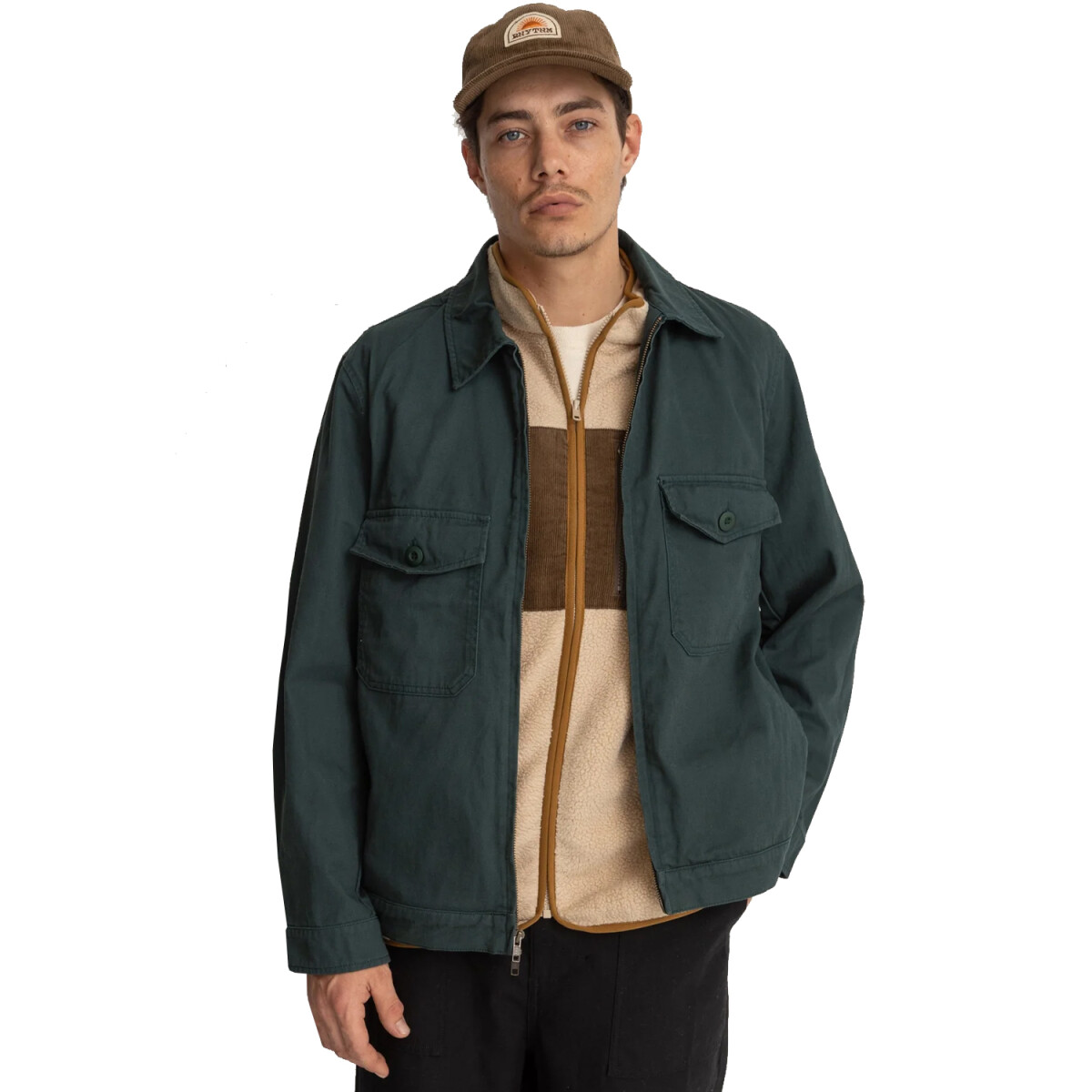 Campera Rhythm Mechanic Jacket Verde 