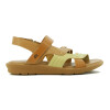 Country Sandalia Para Dama, Capellada Cuero , Suela Baja C/velcro Nuez