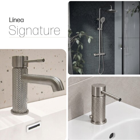 JUEGO DE GRIFERIA SIGNATURE BRUSHED NICKEL LAVATORIO BAJO GRIS-BRUSHED NICKEL
