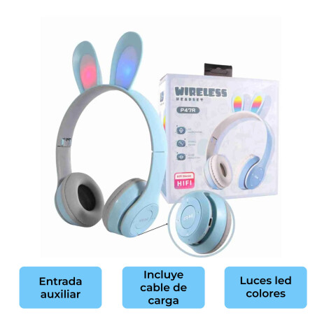 Auricular Conejo BT Vincha Reducción Ruido Inteligente Rosa