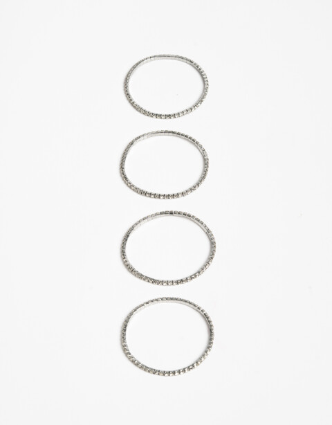 Pulseras Elásticas Sets Strass Set De Pulseras Elásticas Strass - Cristal