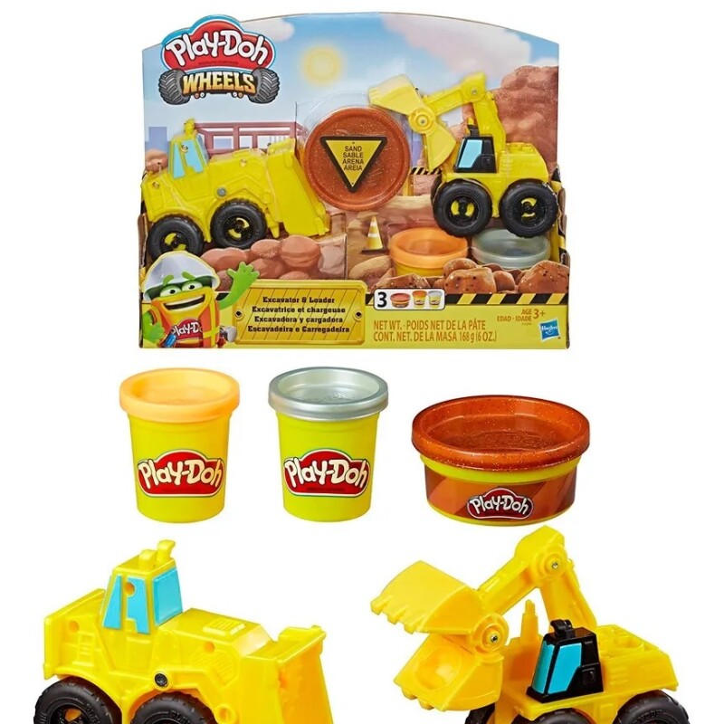 Play-doh Wheels Juego Con Excavadora Y Cargadora Con Masas Play-doh Wheels Juego Con Excavadora Y Cargadora Con Masas
