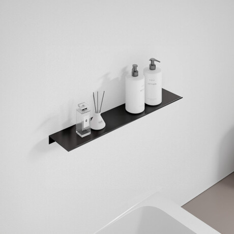 REPISA ACERO INOXIDABLE METAL LINEA BAÑO COLOR NEGRO MATE NEGRO