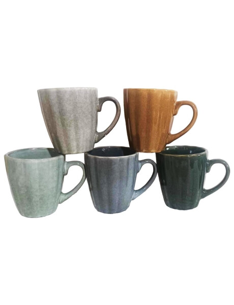 MUG 237ML FACETADO GLAZE SURTIDO MUG 237ML FACETADO GLAZE SURTIDO