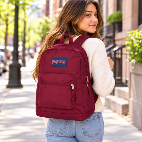 Mochila Escolar p/ Laptop Jansport Cross Town Plus Original Cherry Lacquer