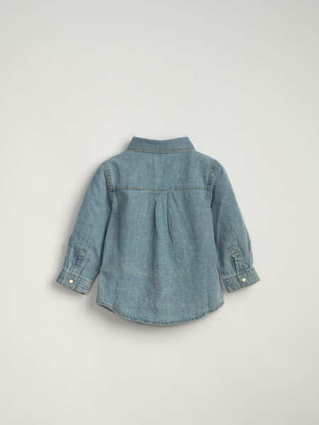 Camisa de jean Azul
