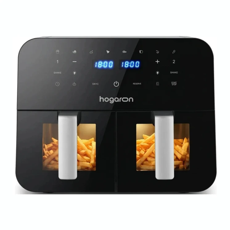 Freidora de Aire Hogaron Doble Canasto 9 L 2400 W