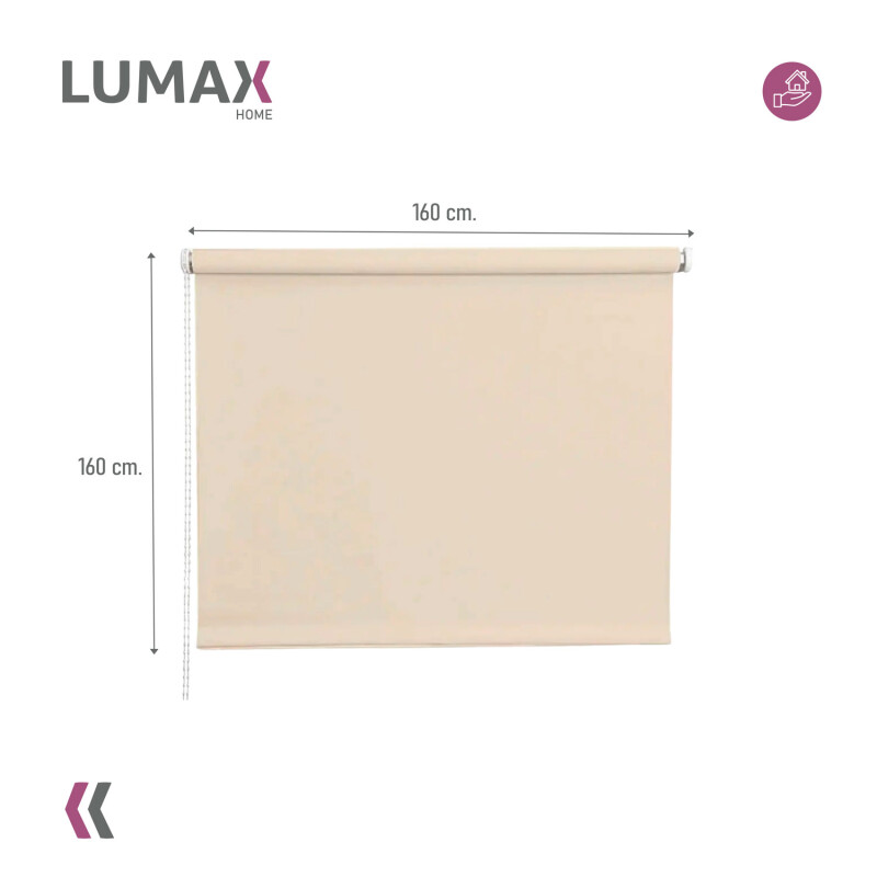 Cortina Roller Blackout Lumax 160 X 160 Cm Colores Beige