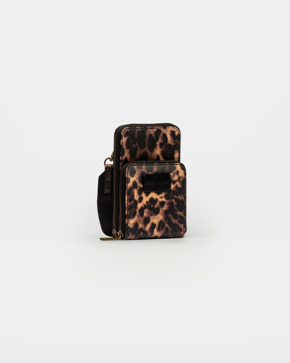 Porta Celular Penny en Efecto Cuero Zaffiano Animal Print