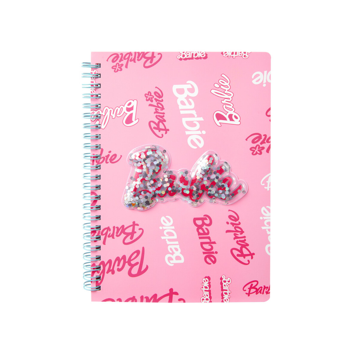 Libreta glitter Barbie A5 - rosa 